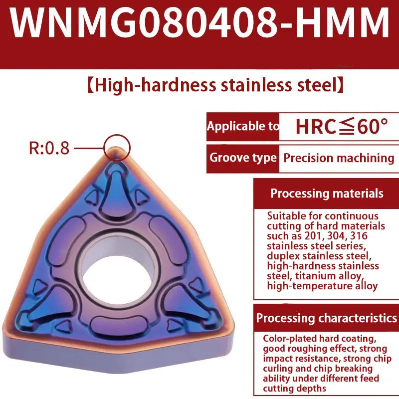 72-WNMG080404/08 Peach-shaped external turning tool head Shandong Denso Pricision Tools Co.,Ltd.